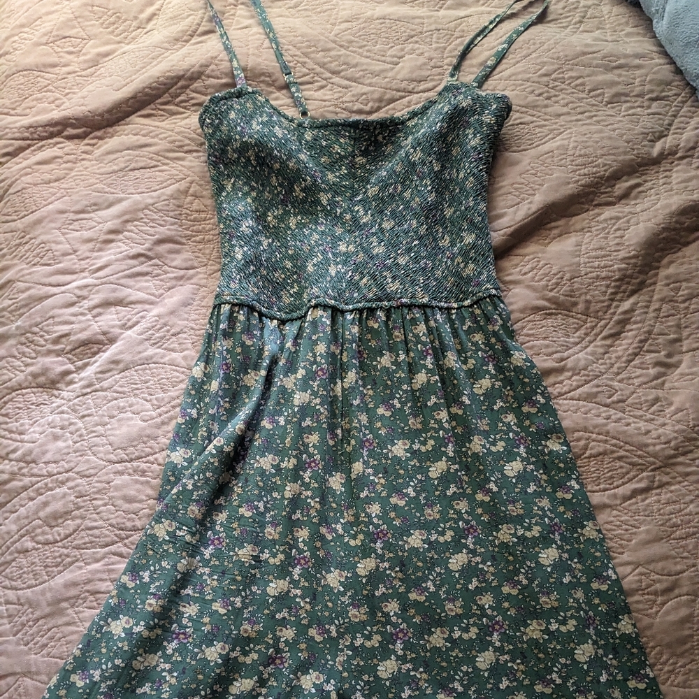 Natural Life Layla Smocked Green Jumpsuit (see description)